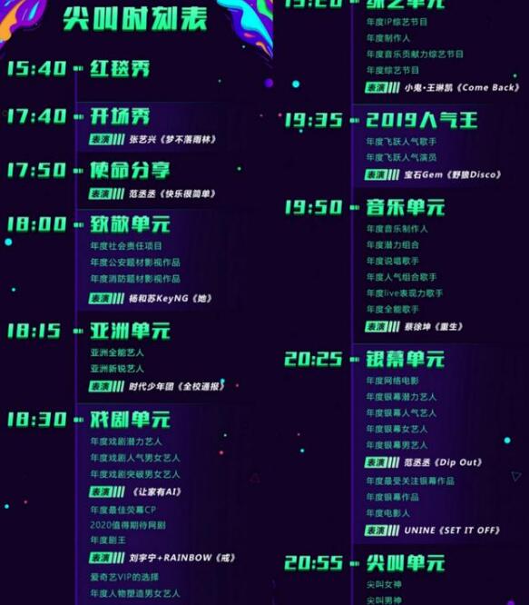 尖叫之夜节目单 爱奇艺真的无法不让人尖叫